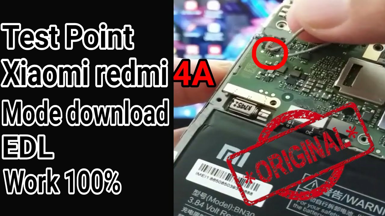 Test Point Xiaomi Redmi 4A No EDL Mode unbrick hardbrick (Tested Work 100%)