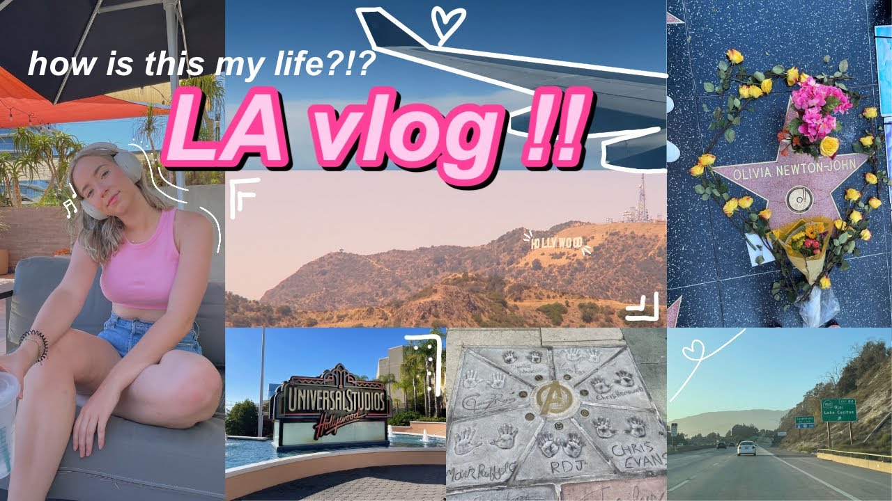 MOVING TO THE USA!! LA travel vlog ♡ walk of fame, universal studios, hollywood sign etc.
