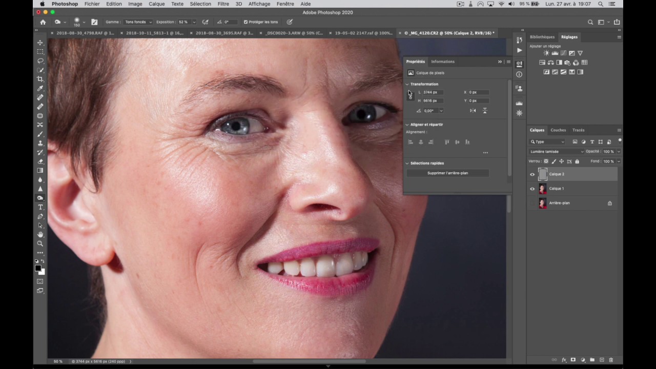 Atténuer les rides avec Photoshop