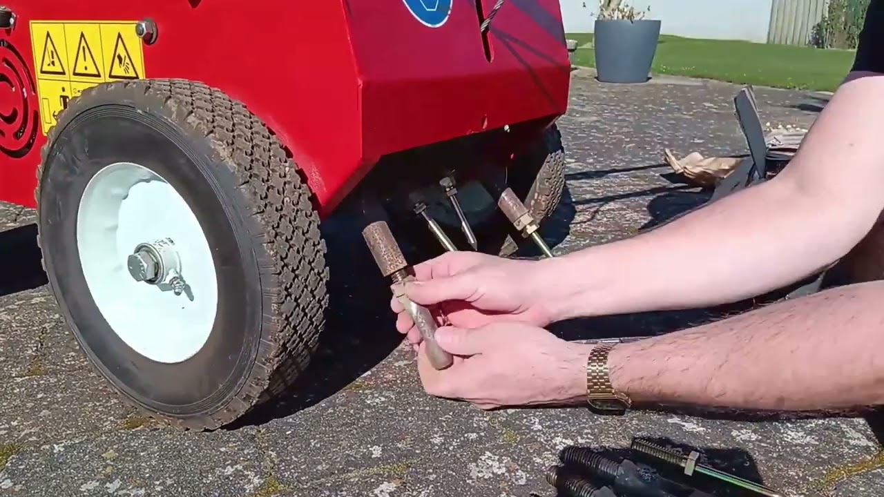 First solid tine AERATION in 2025