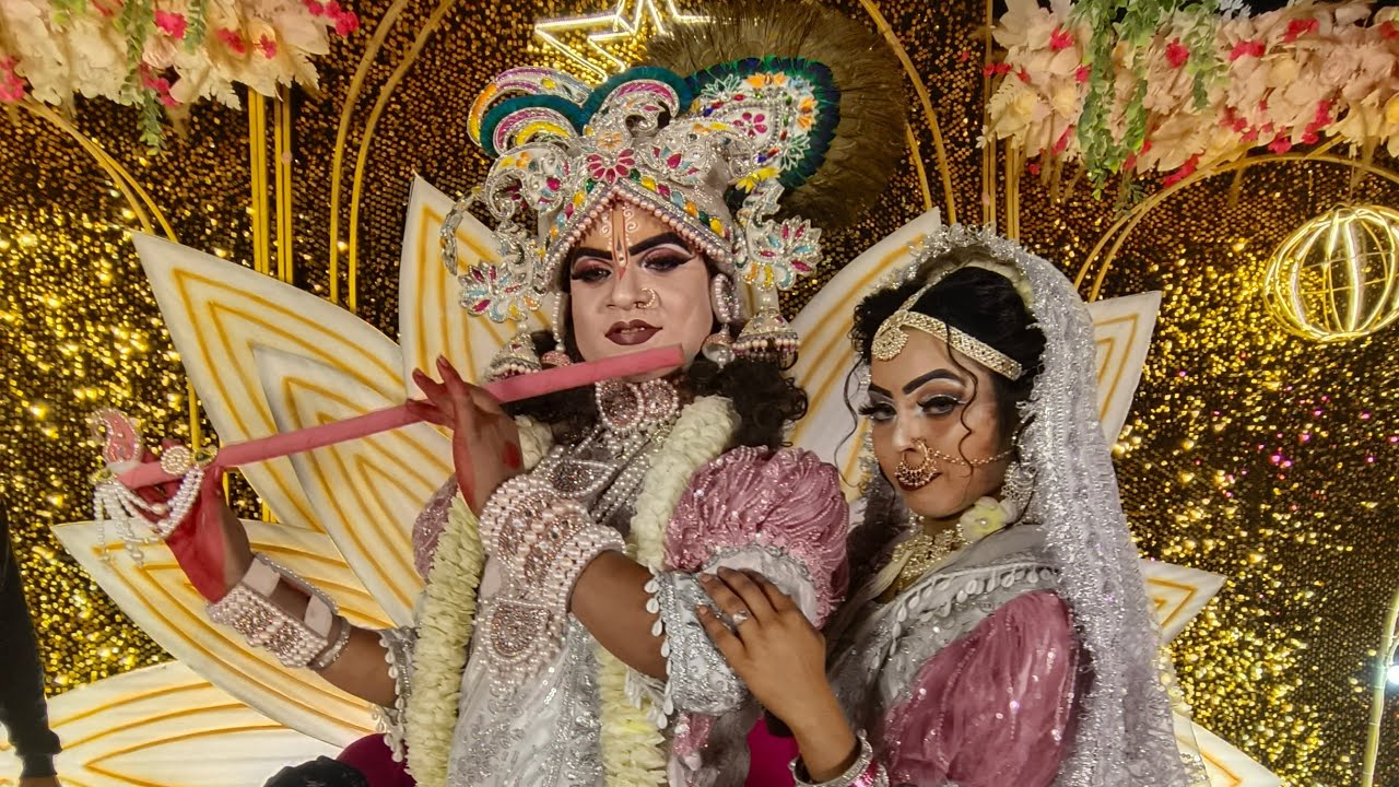 Wedding Radha Krishna Jhanki 📞 6307979013 #cutekrishna #kesariya #wedding #bihar #dance #fyp #fypage