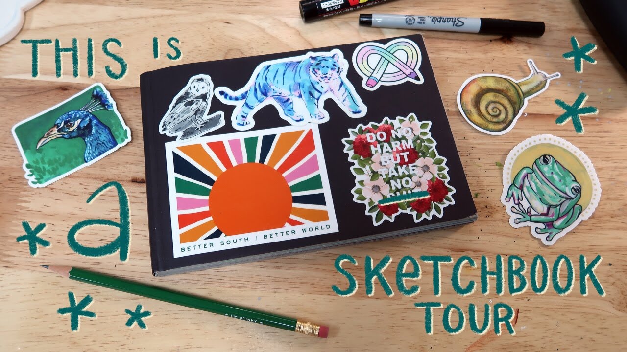 SKETCHBOOK TOUR // Strathmore Mixed Media Sketchbook - Flowers, Birds, & Whales, OH MY!