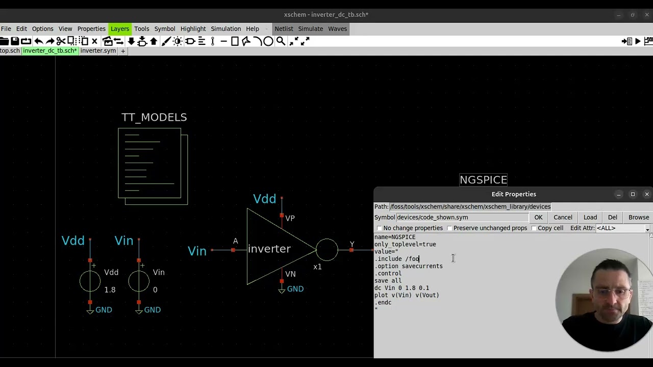 STEP 6 Inverter Post Layout Simulation of an Inverter with SkyWater 130nm PDK
