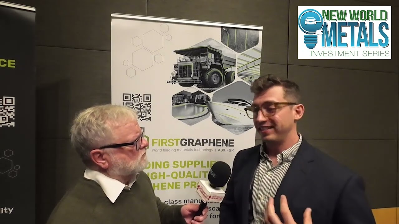 First Graphene (ASX: FGR) commercial manager Neil Armstrong at New World Investment Series 2024