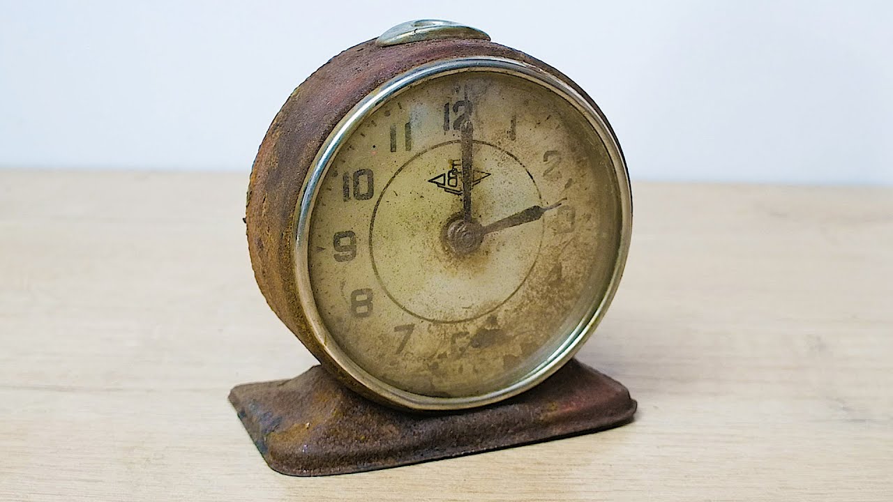 RESTORATION OF a very rusty ALARM CLOCK 