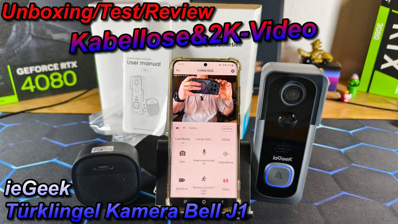 ieGeek Türklingel Kamera Bell J1 - 2K QHD und IR-Nachtsicht - Nur 45€!