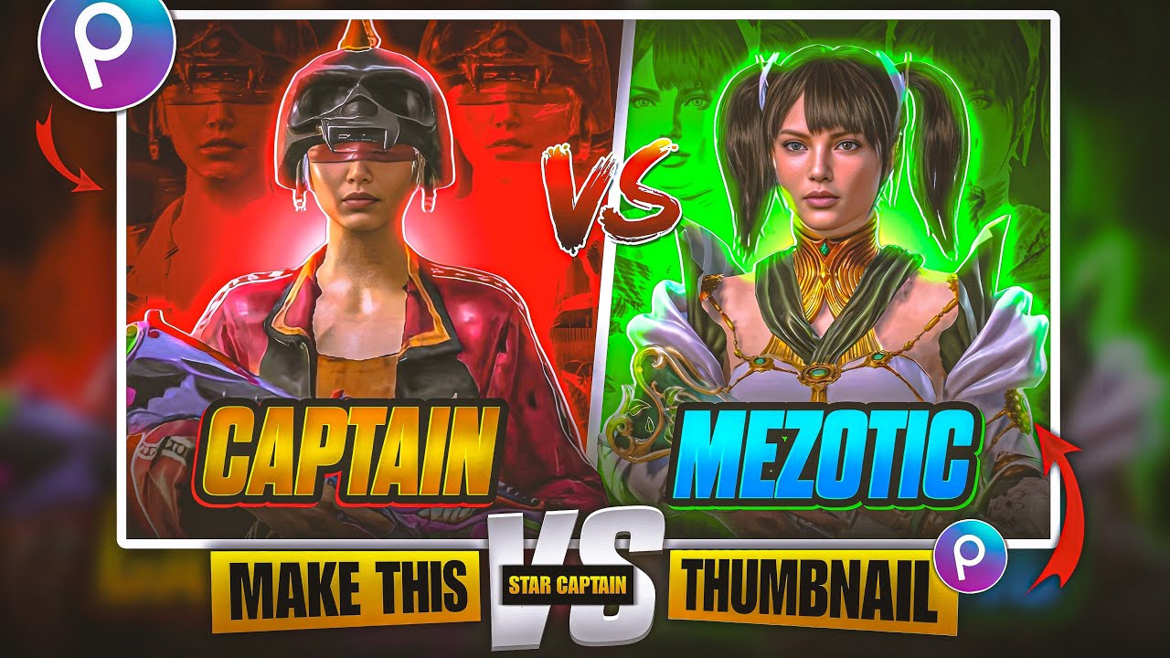 How to Make BGMI or PUBG TDM thumbnails like ​⁠@STAR-Captain or ​⁠@mezoticplays in Picsart 🔥