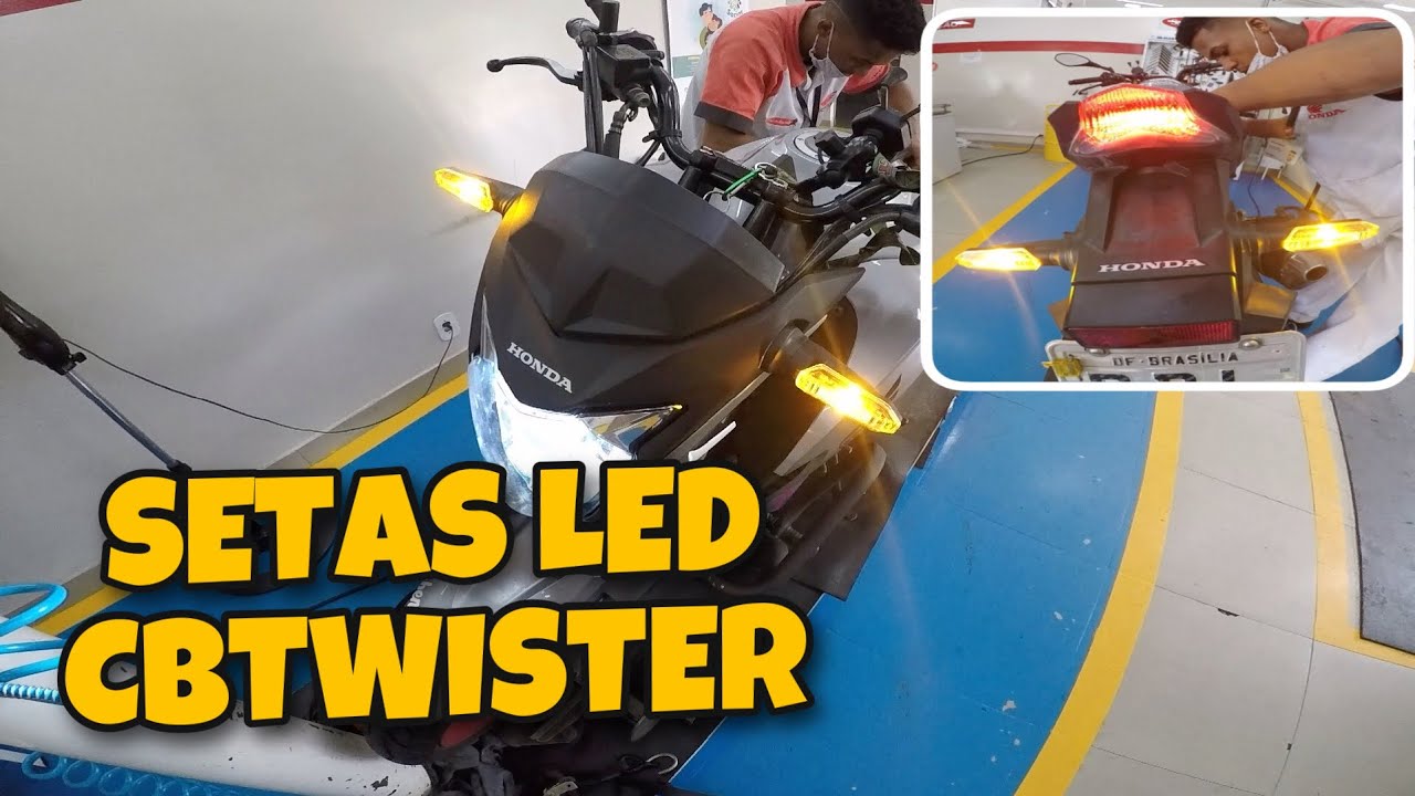 SETAS DE LED NA CB TWISTER, FICOU SHOW !!