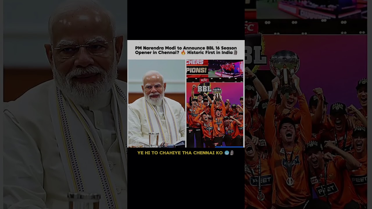 PM can announce BBL SEASON 16 in Chennai! 😱🗿