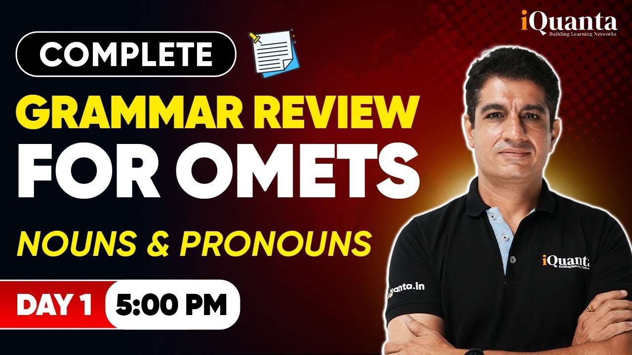 Grammar For OMETs NMAT, SNAP, CMAT & XAT | Noun and Pronoun Session - 1
