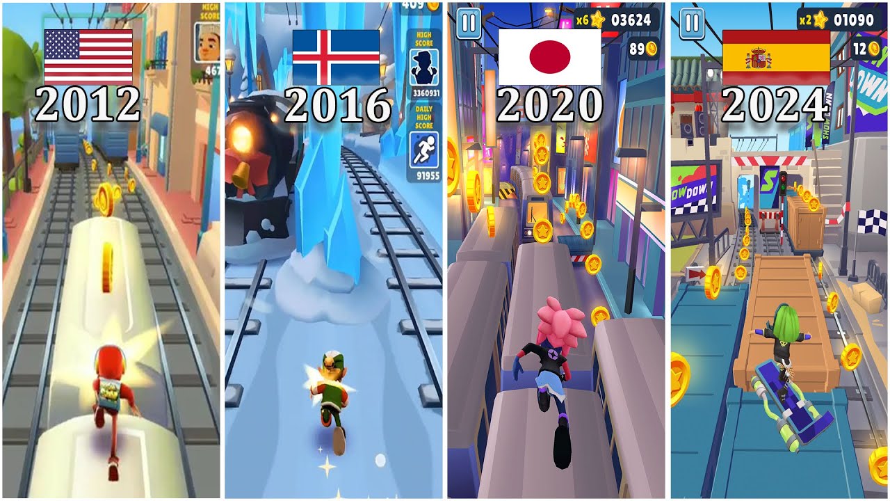 Evolution of Subway Surfers Games {2012-2024} All Subway Games