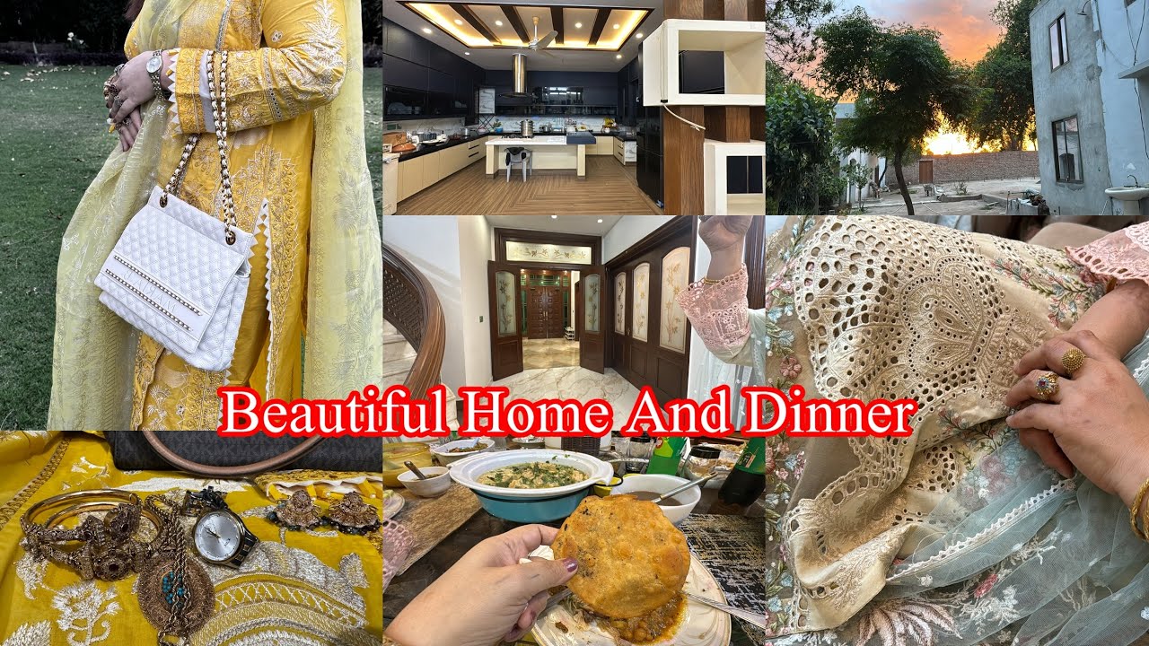 @sanaskitchen8004 My dress Design /Lavish Dinner Party Home tour Kitty party menu