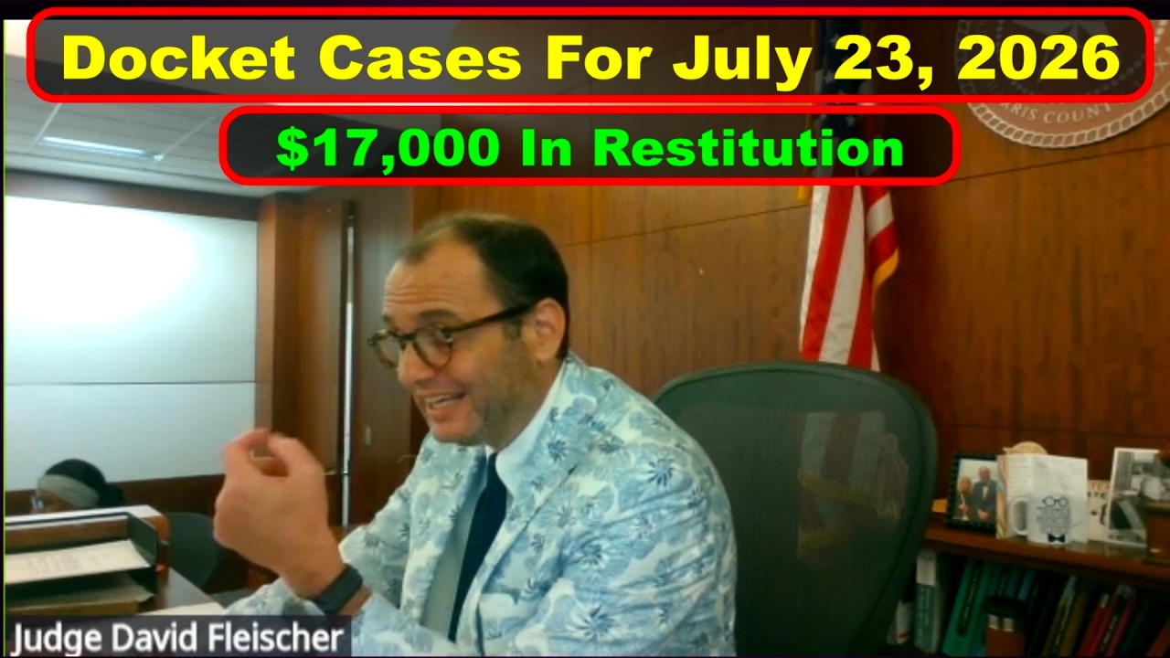 Judge Fleischer's Criminal Court Docket July 23rd, 2026 - Vikky's Court Watch