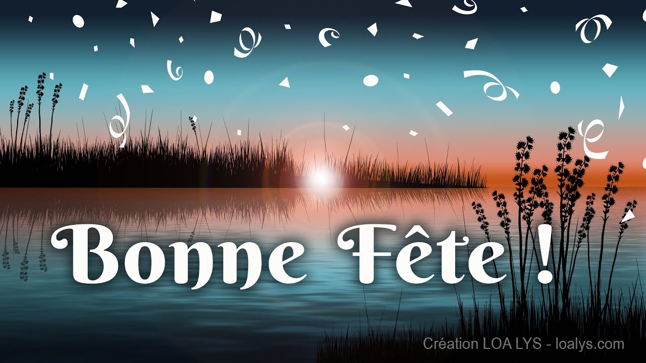 Bonne f&ecirc;te ! Carte anim&eacute;e pour la f&ecirc;te (pr&eacute;nom)
