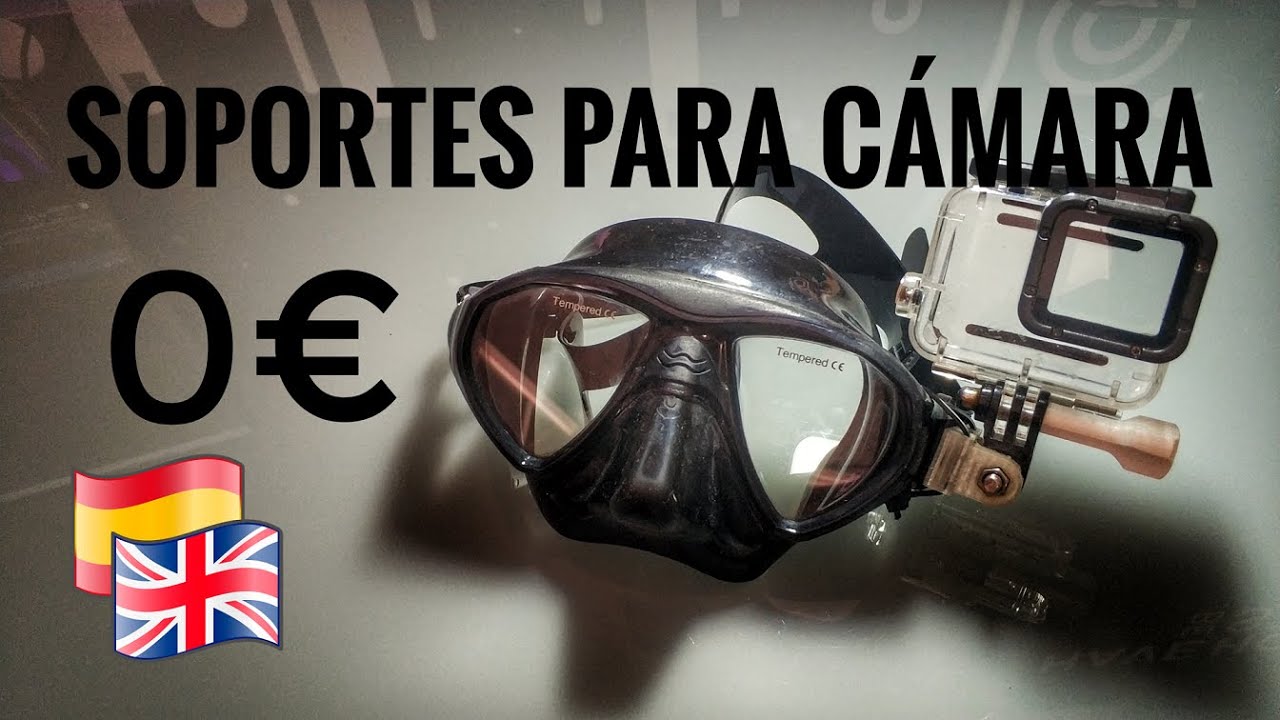 SOPORTE de cámara LOWCOST gafas de BUCEO - APNEA Y PESCA SUBMARINA