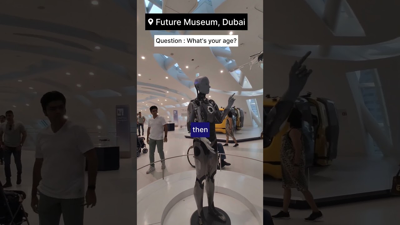Future Museum, Dubai - Humanoid Robot when asked about age #shorts #dubai #ameca #subscribe