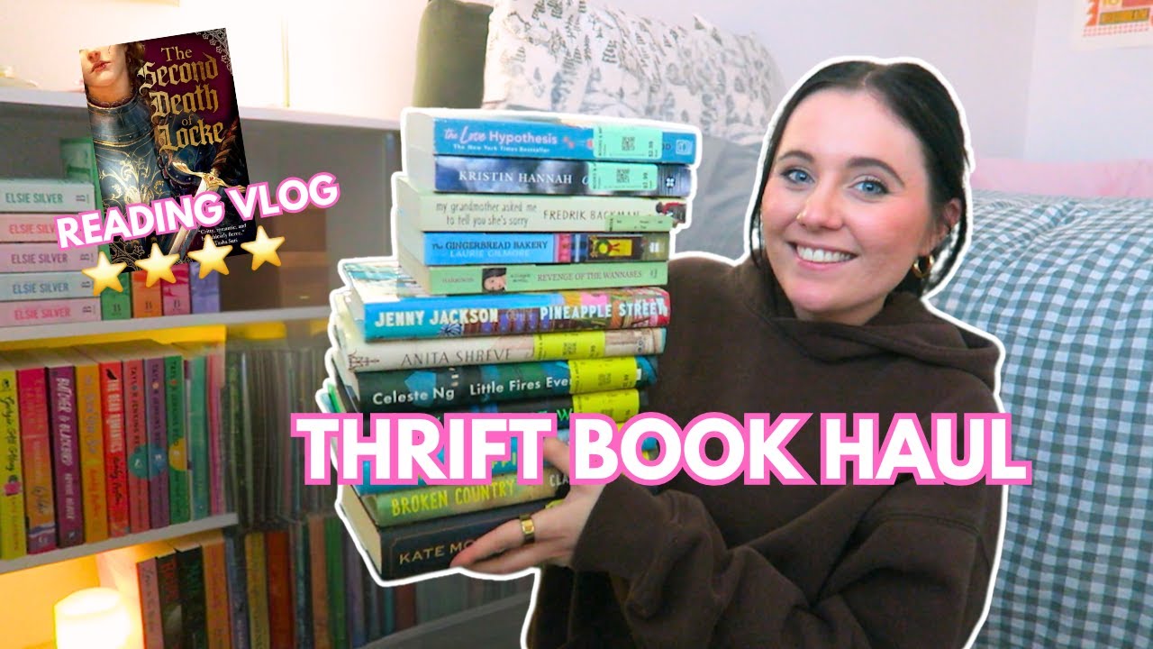 READING VLOG: i'm in my fantasy era + thrift book haul!! ⚔️🛍️📖