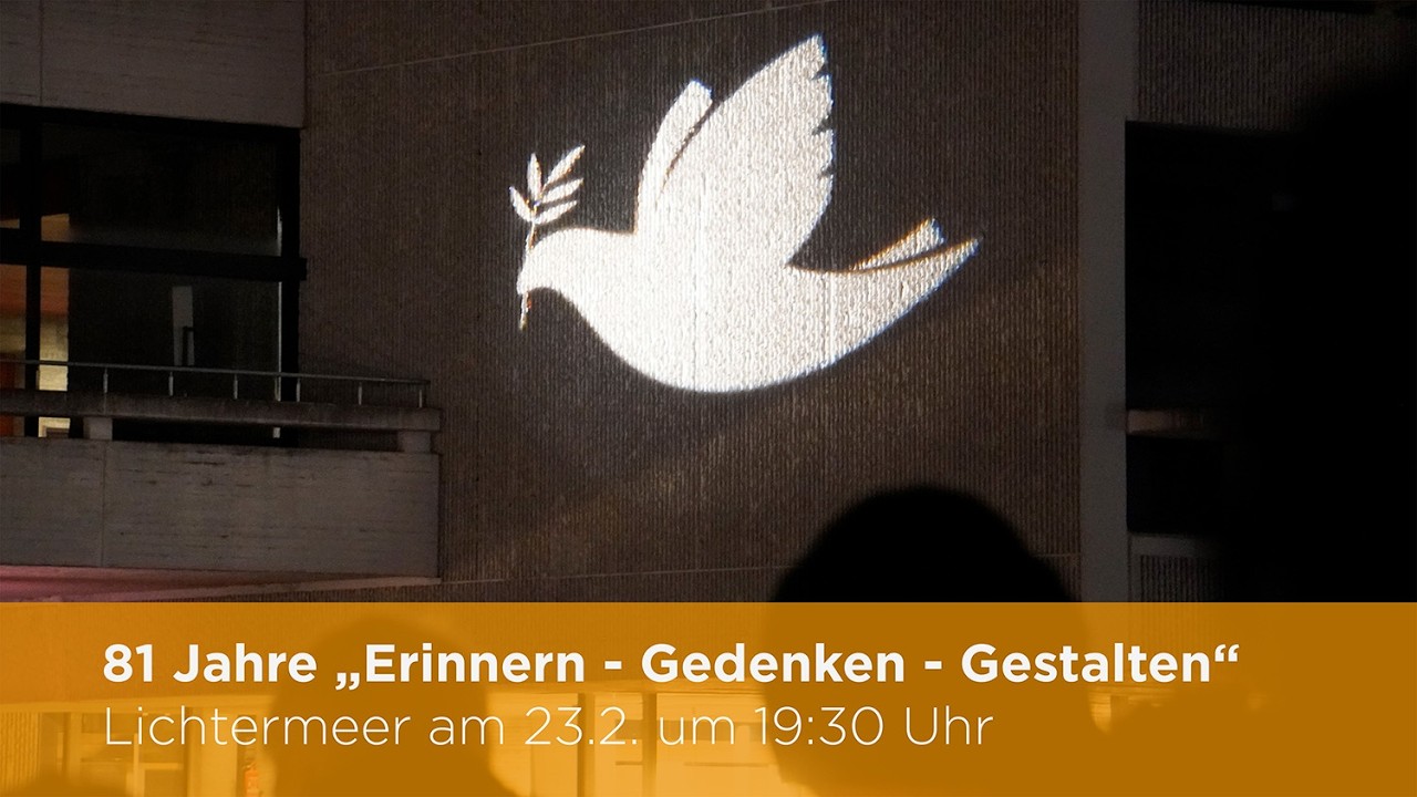 Lichtermeer am 23.2.2026 - Abendgedenken auf dem Marktplatz