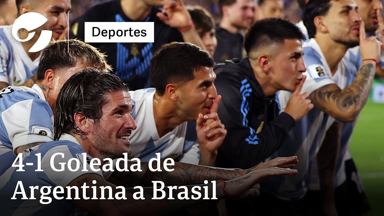 MONUMENTAL GOLEADA DE ARGENTINA A BRASIL: así se festejó el 4-1
