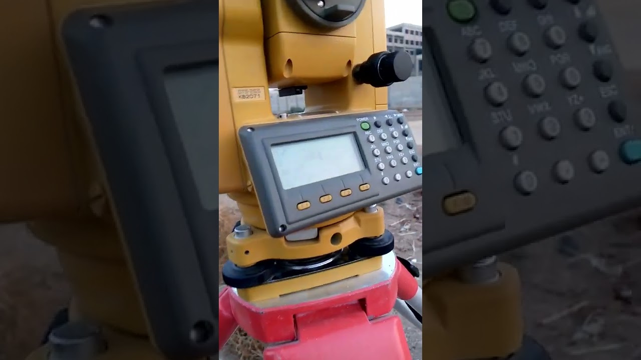 شرح طريقة رفع الاحداثيات بواسطة جهاز توتل استيشن نوع توب كون المساح ابو حر العراقي