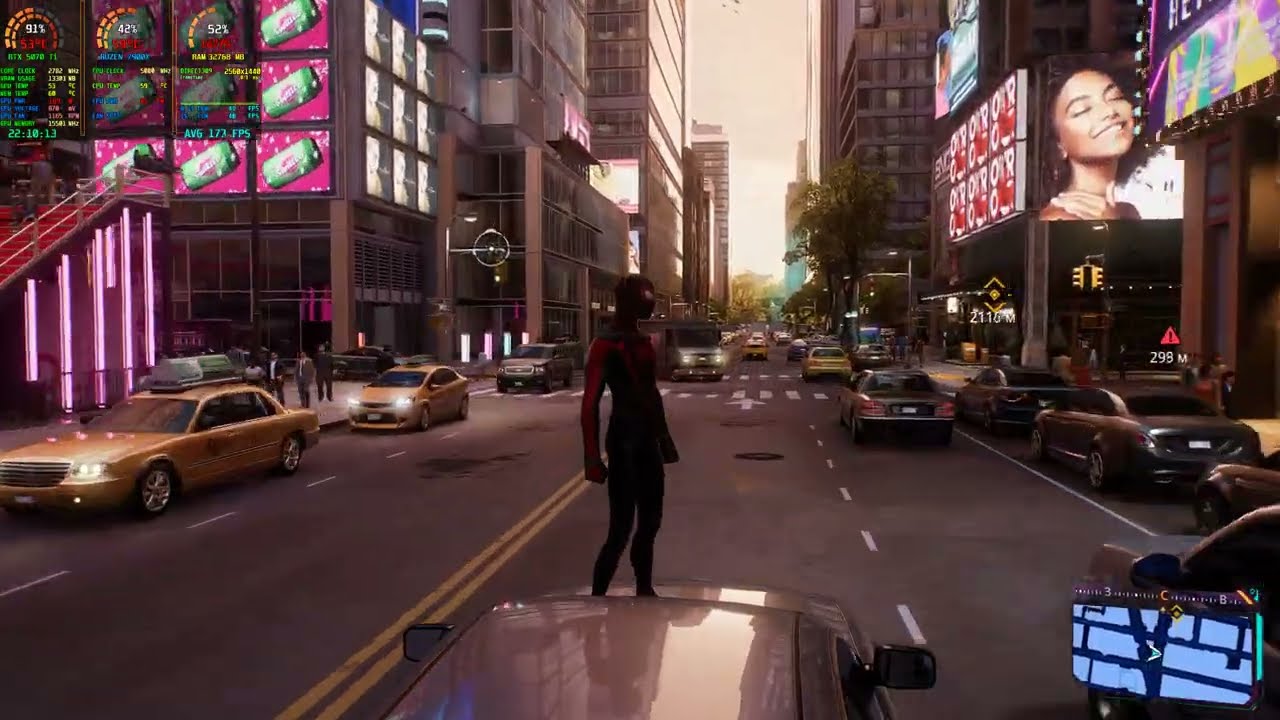 Marvels Spider Man 2 как играется на 5070Ti, версия игры V1.526.0.0, DLSS  V.310.5.3