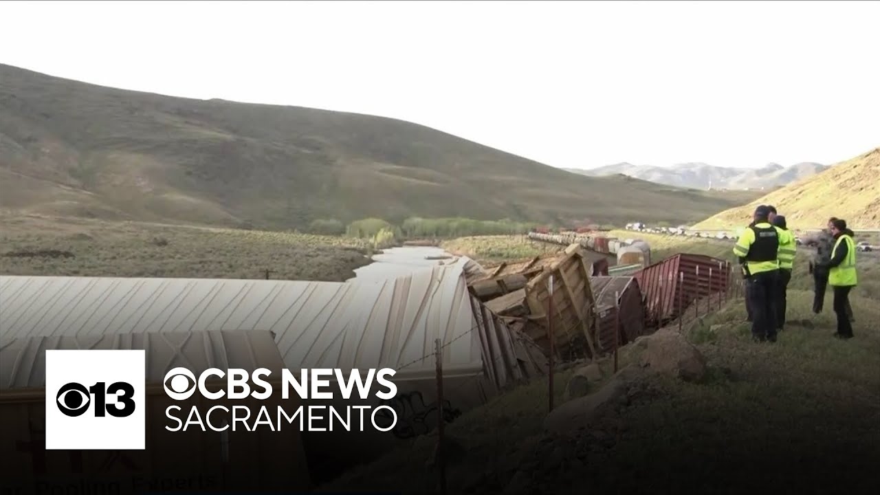 Freight train derails near Reno, impacting traffic on I-80