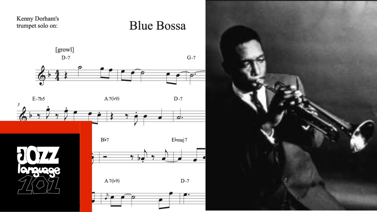 Kenny Dorham's trumpet solo TRANSCRIPTION on 'Blue Bossa' (Bb)