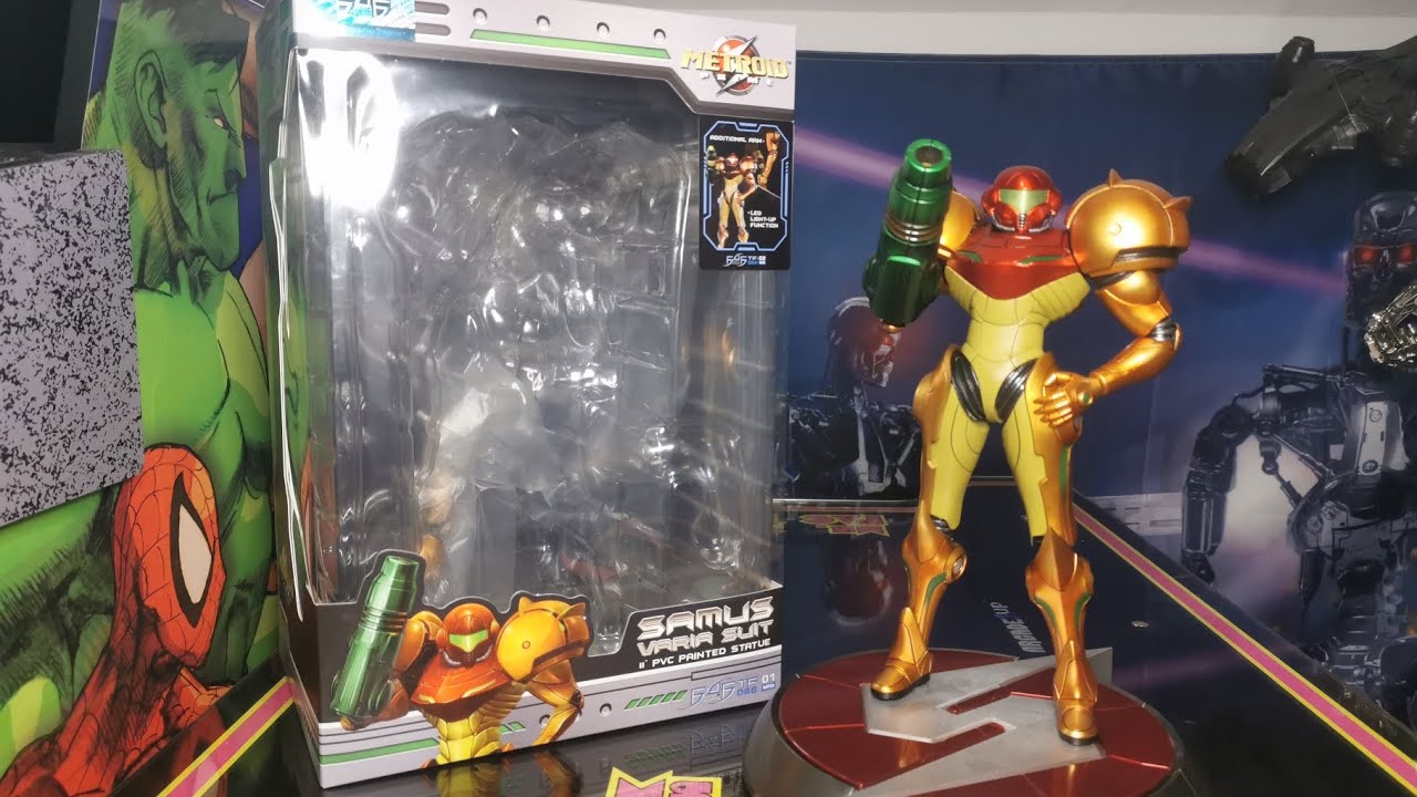 unboxing f4f Samus Metroid Prime first4figure Nintendo varia suit
