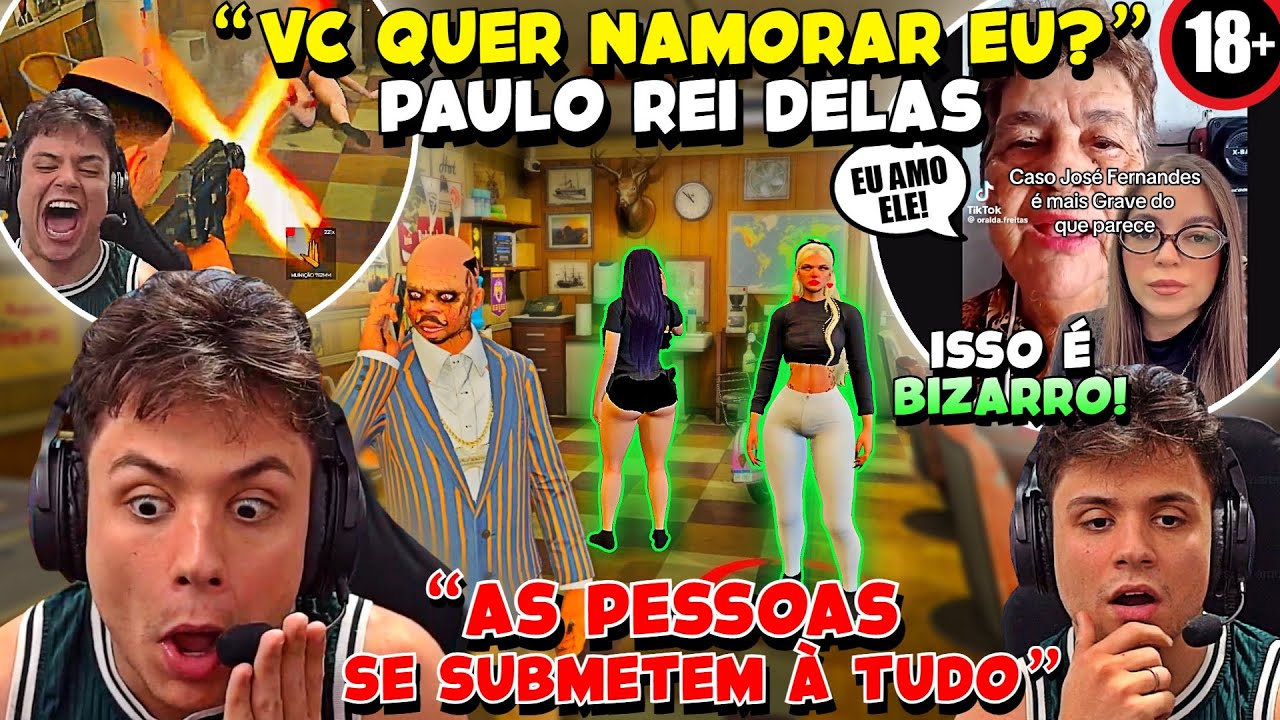 NÃO ACREDITOU!😱🔥PAULINHO LOKO SE IMPRESSIONA ao VER DUAS PLAYERS MULHERES na CAPITAL GTA RP