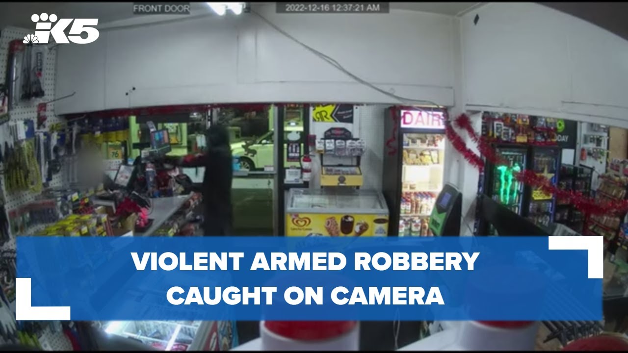 Violent armed robbery caught on camera