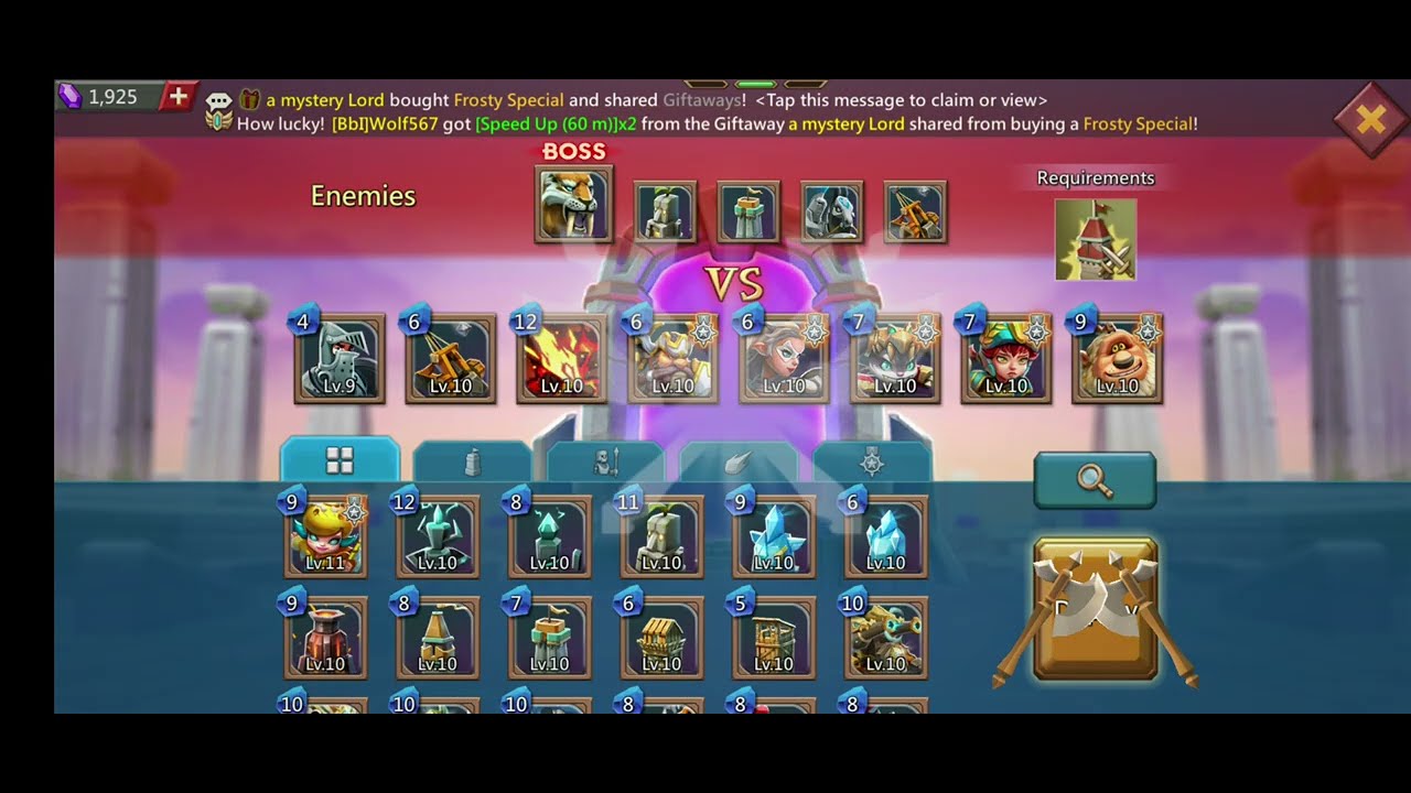 Lords Mobile vergeway Chapter 11 Stage 1 very easy and simple #gameplay