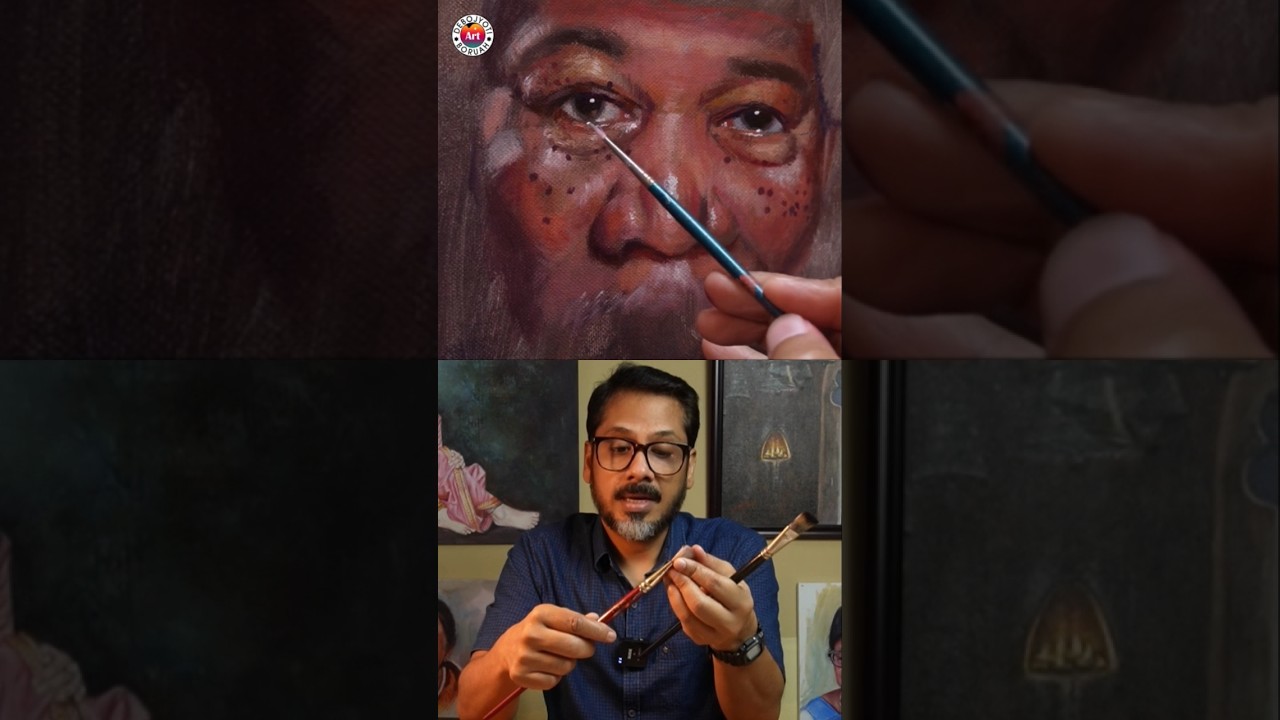 Favourite Brushes for Acrylic 🎨🖌️ #shorts #brush