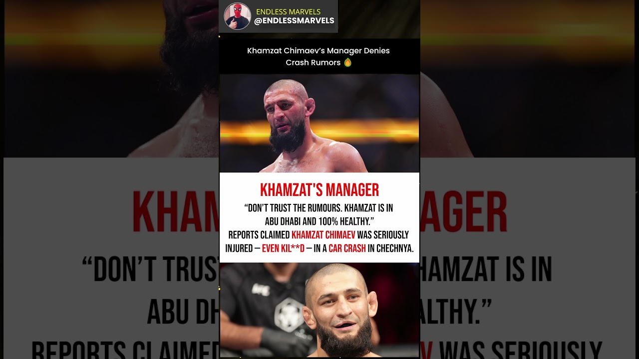 Khamzat Chimaev Car Crash Rumors Shut Down by Manager 🔥 