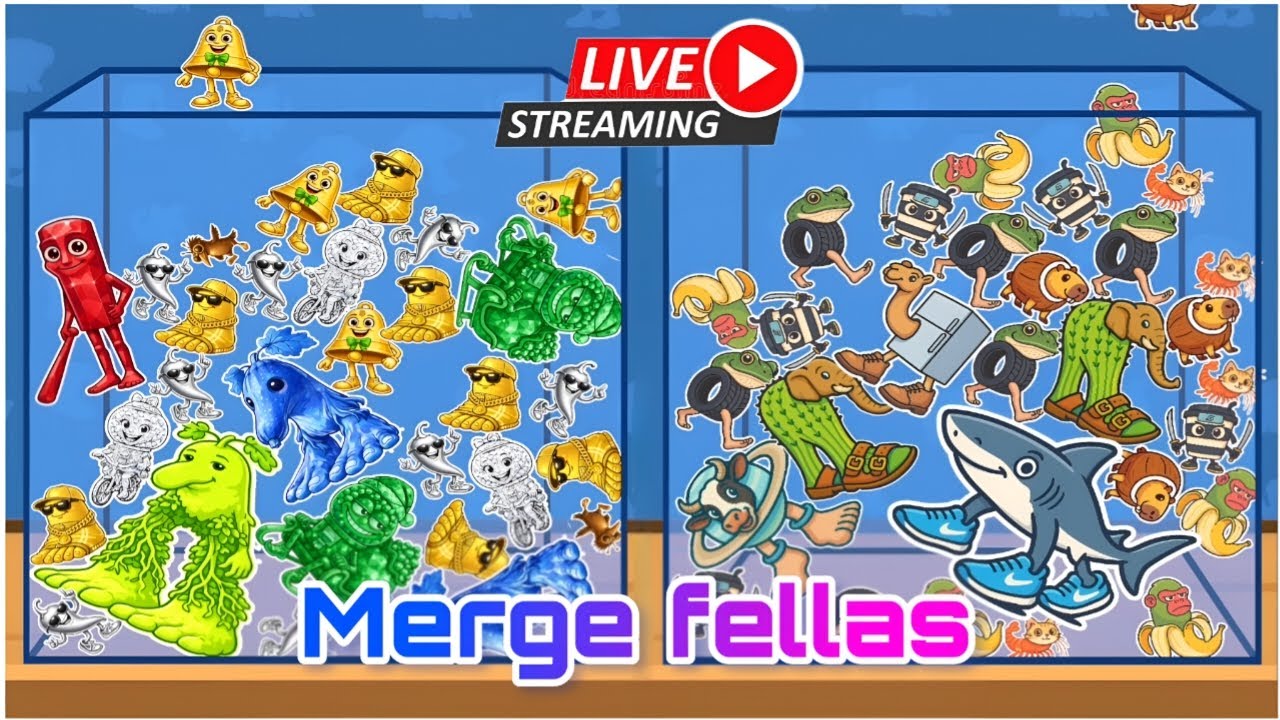 ⚠️ WARNING: This Italian Brainrot Merge is NOT NORMAL 😵 | Merge Fellas LIVE #shortfeedlive #live !