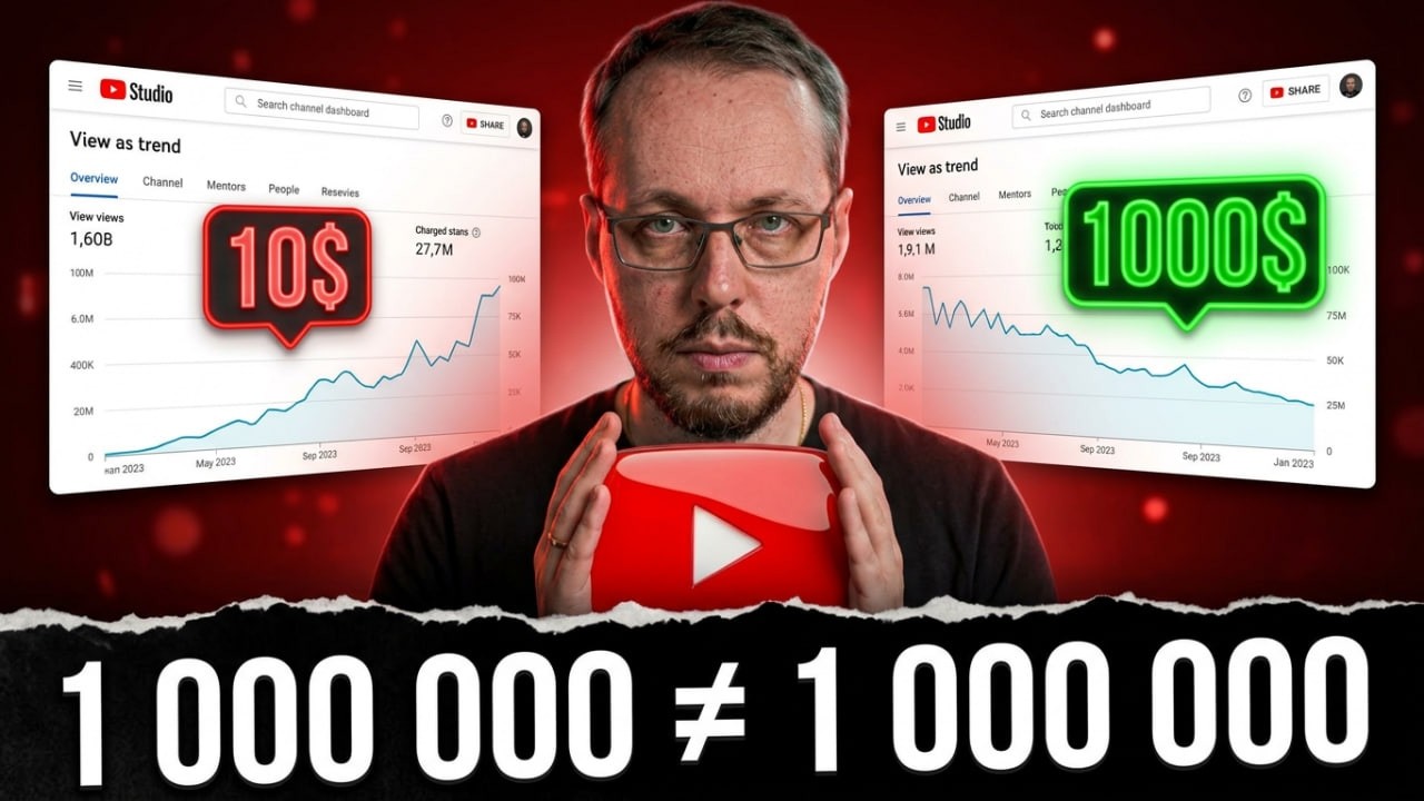 YouTube платит НЕ за те просмотры, которые вы видите