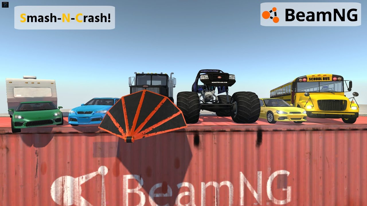 Staircase of doom! Huge Crashes! Beamng drive #1