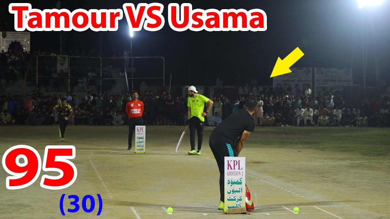 TAMOUR MIRZA VS USAMA ALI 95 RUNS NEED 30 BALLS BEST MATCH IN TAPE BALL CRICKET HISTORY EVER