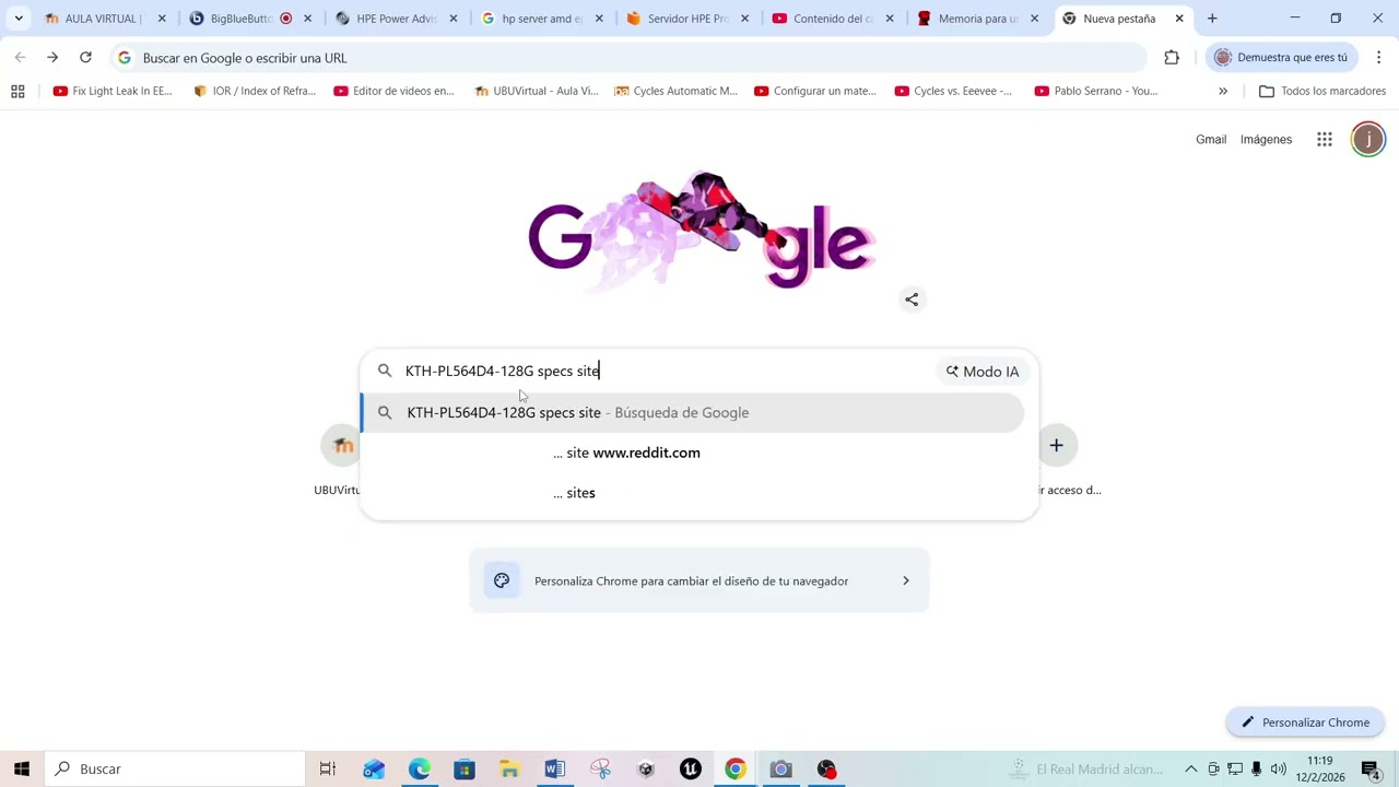 Hardware de Servidor. Part 2. 12 de Febrer de 2026