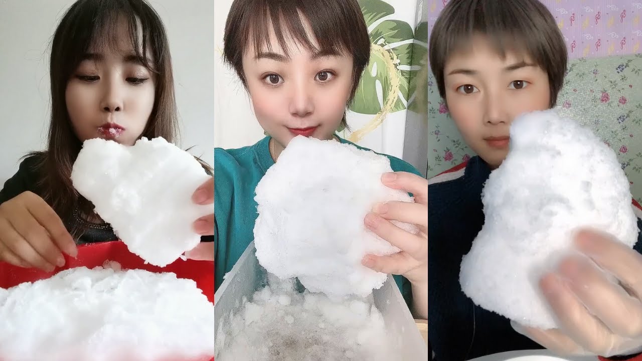 POWDERY ICE CHUNKS FREEZER FROST EATING ASMR ❄️ CRISPY SOUNDS ICE EATING ASMR กินน้ำแข็ง | ăn đá |얼음