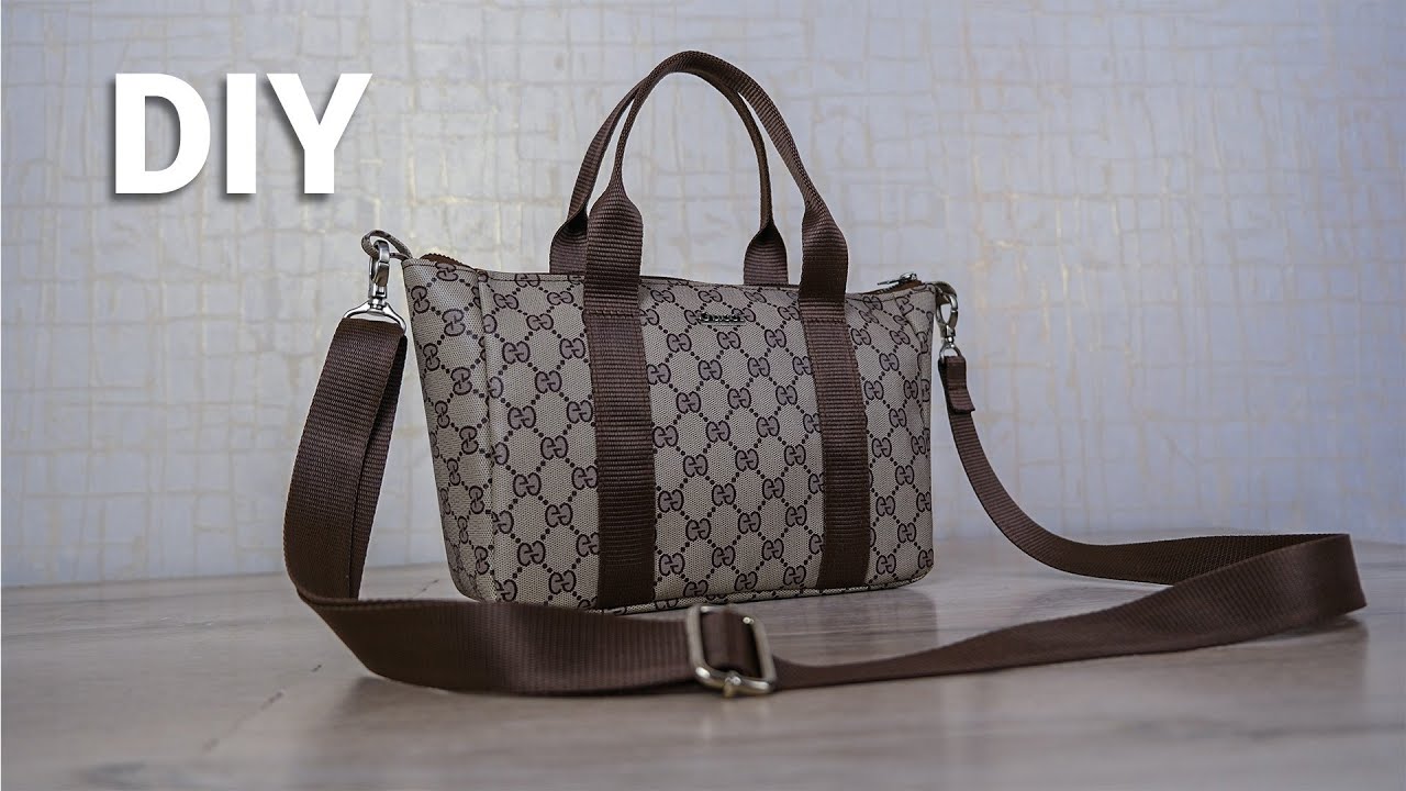 آموزش دوخت کیف چرمی / دوخت کیف گوچی / How to sew a trendy leather bag