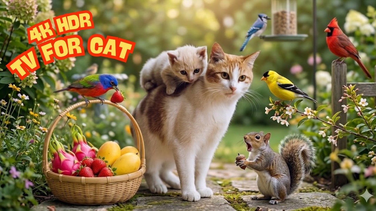 Ultimate TV for Cats 🐦 Relaxing Garden Birds in 4K 60FPSDiem 36 1 26 2 k91