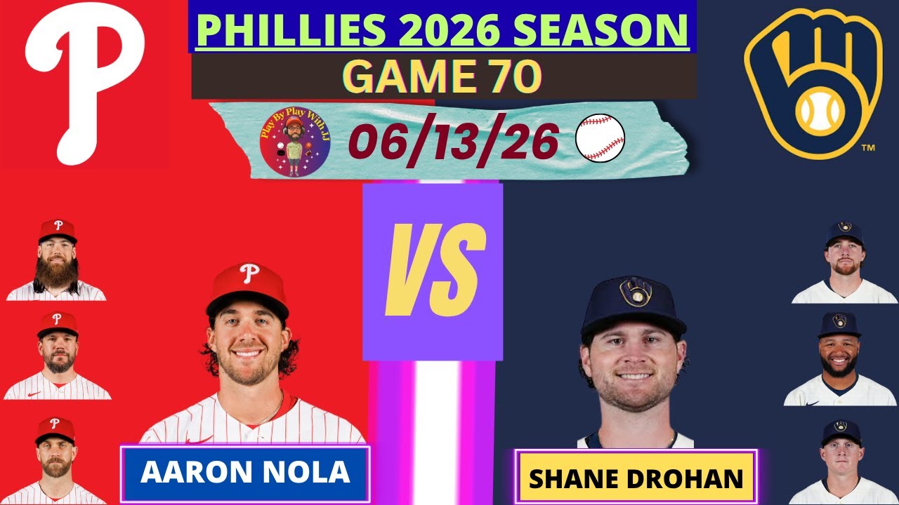 Philadelphia Phillies @ Milwaukee Brewers LIVE 3D Mode | Radio-Style Play-by-Play #phillies #brewers