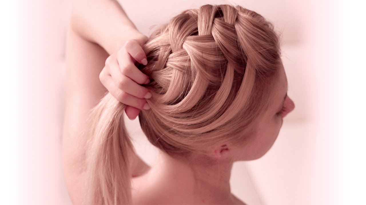 Criss cross waterfall braid hairstyle for everyday ✿ Medium/long hair tutorial