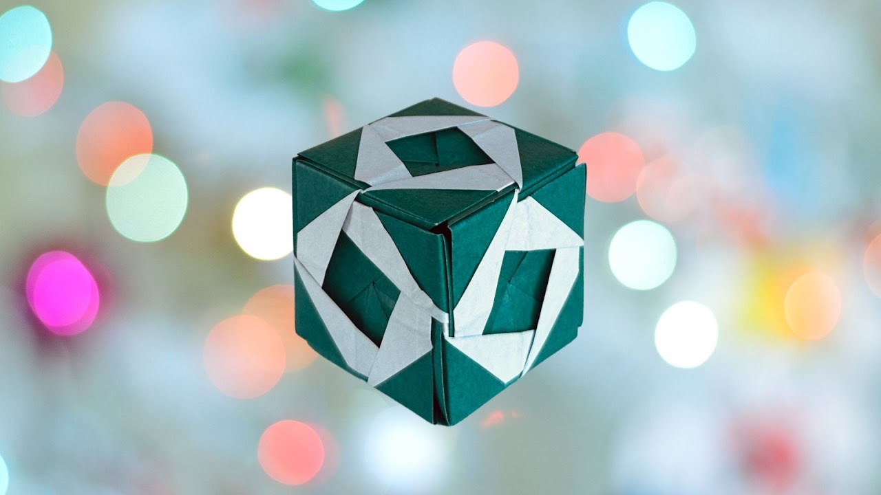 Modular Origami 12 Unit Cube -sonobe unit variations #modularorigami