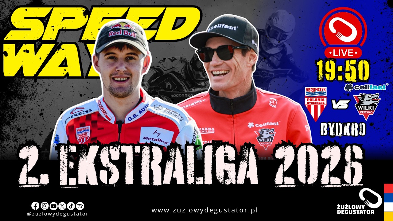 Oglądamy: Abramczyk Polonia Bydgoszcz - Cellfast WIlki Krosno - 1 kolejka 2. Ekstraligi 5.04.2026