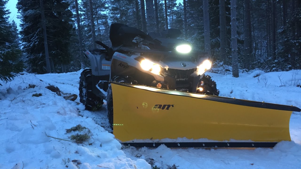 ATV Snow Plowing | Can-am Outlander