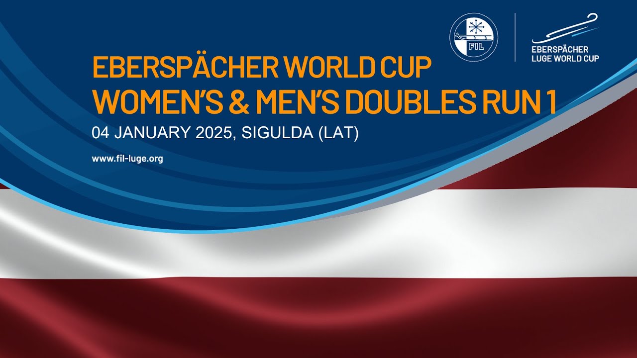 Women's & Men's Doubles Run 1 | EBERSPÄCHER Luge World Cup - SIGULDA, LATVIA 🇱🇻