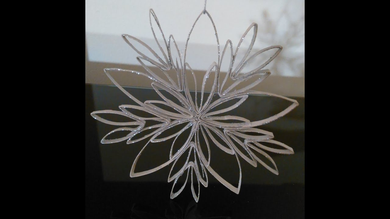 DIY - How to Make a Snowflake Ornament from a Toilet Paper Roll