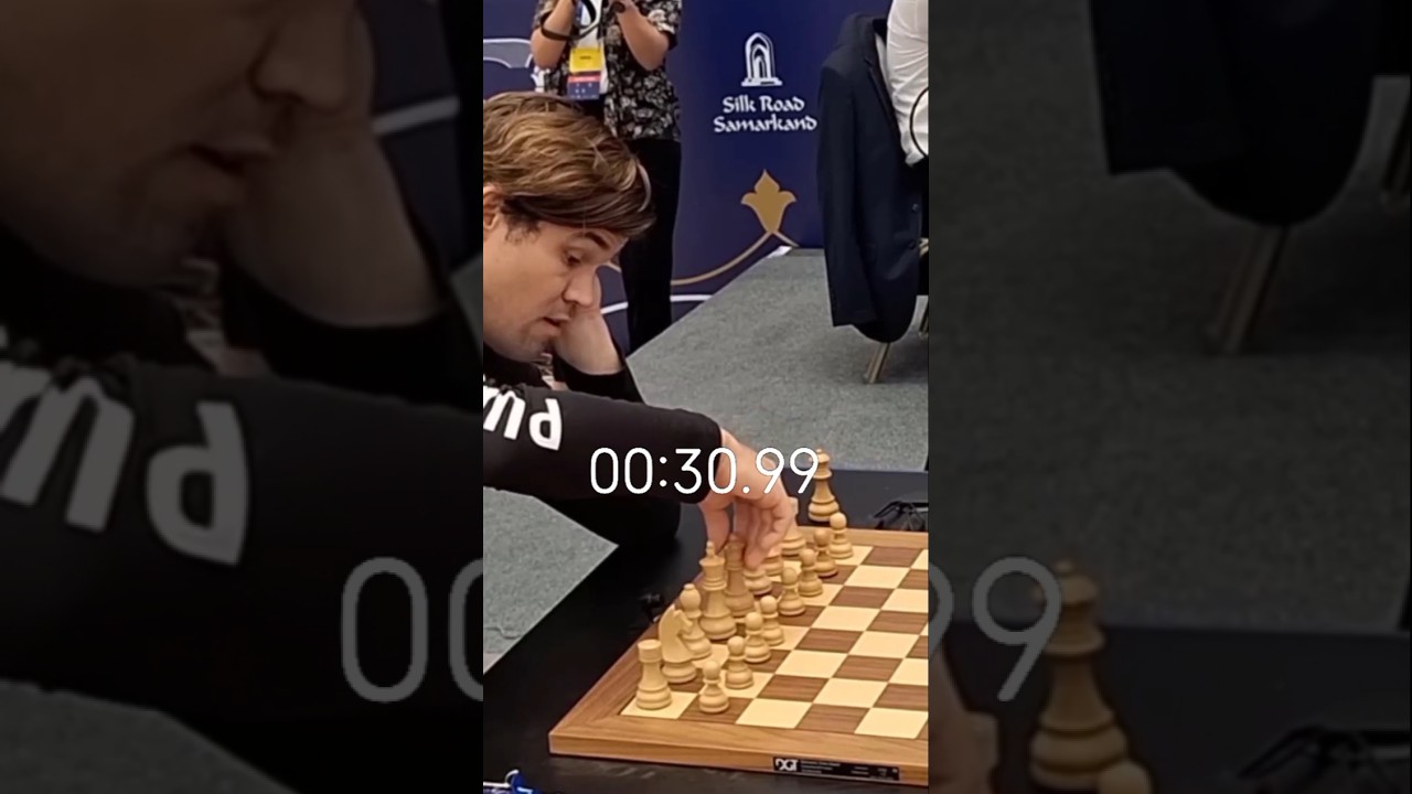 Магнус Карлсон как обычно опоздал на партию #chess #шахматы #magnuscarlsen