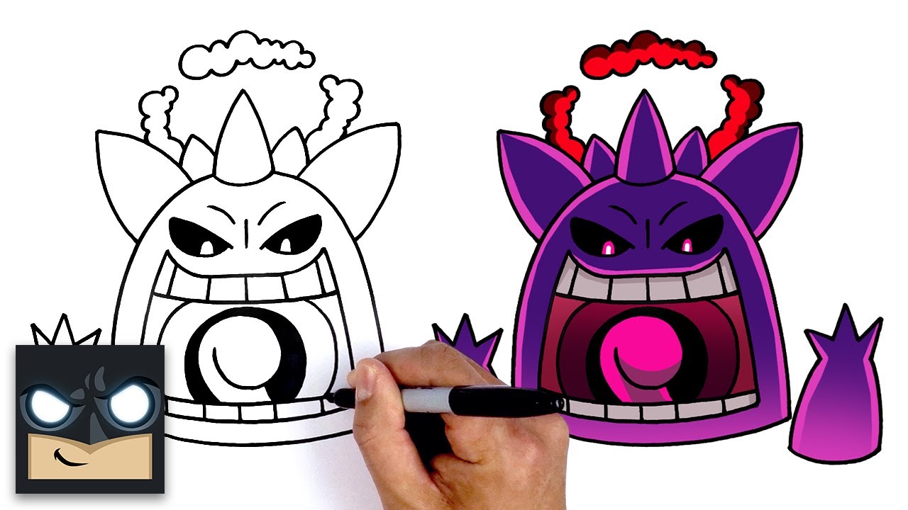 How To Draw Gigantamax Gengar | Pokemon Sword and Shield